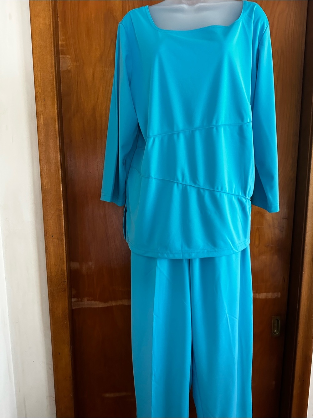 Diane von Furstenberg Turquoise 2 Pc Capri Set NWOT 1X